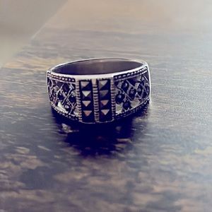 Tanzanite and sterling silver ring - womens size 9